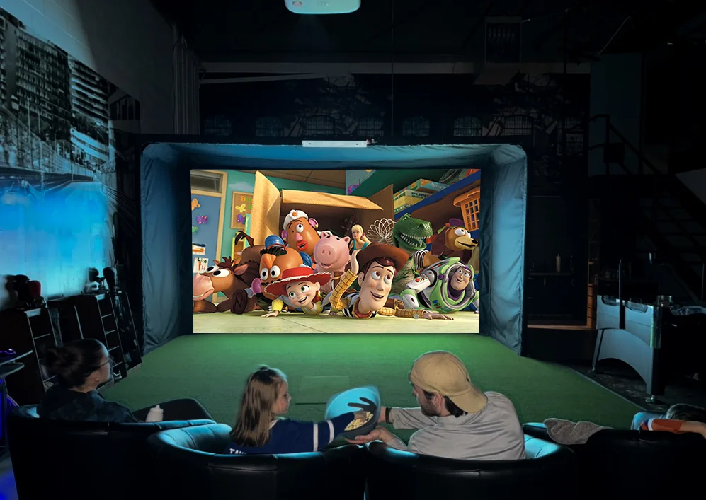 Hideaway Golf Simulator Parlour setup in a home