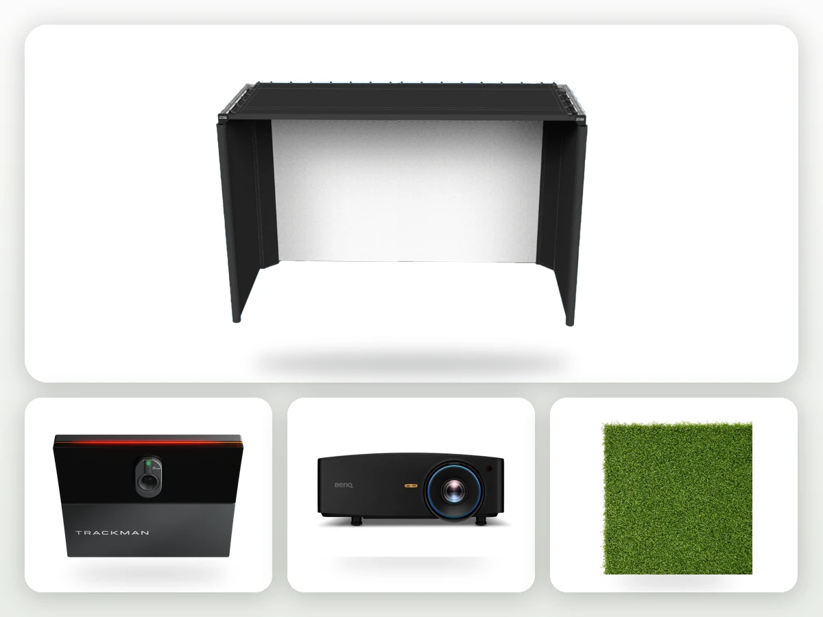 Package 4 — Trackman Flagship golf simulator package components